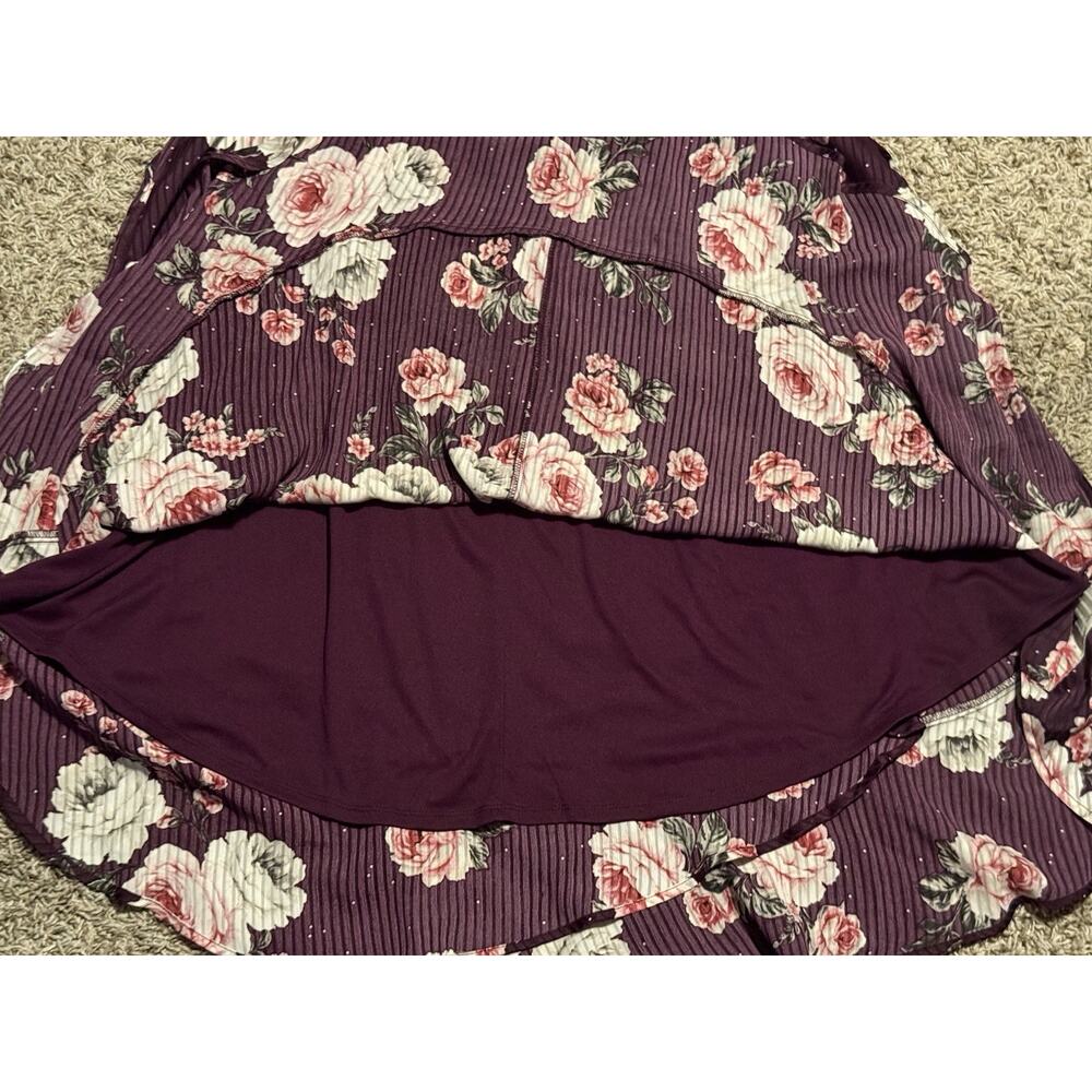 Torrid Womens Purple Floral Dobby Satin Surplice Wrap Midi Dress Plus Size 2XL - Picture 8 of 15